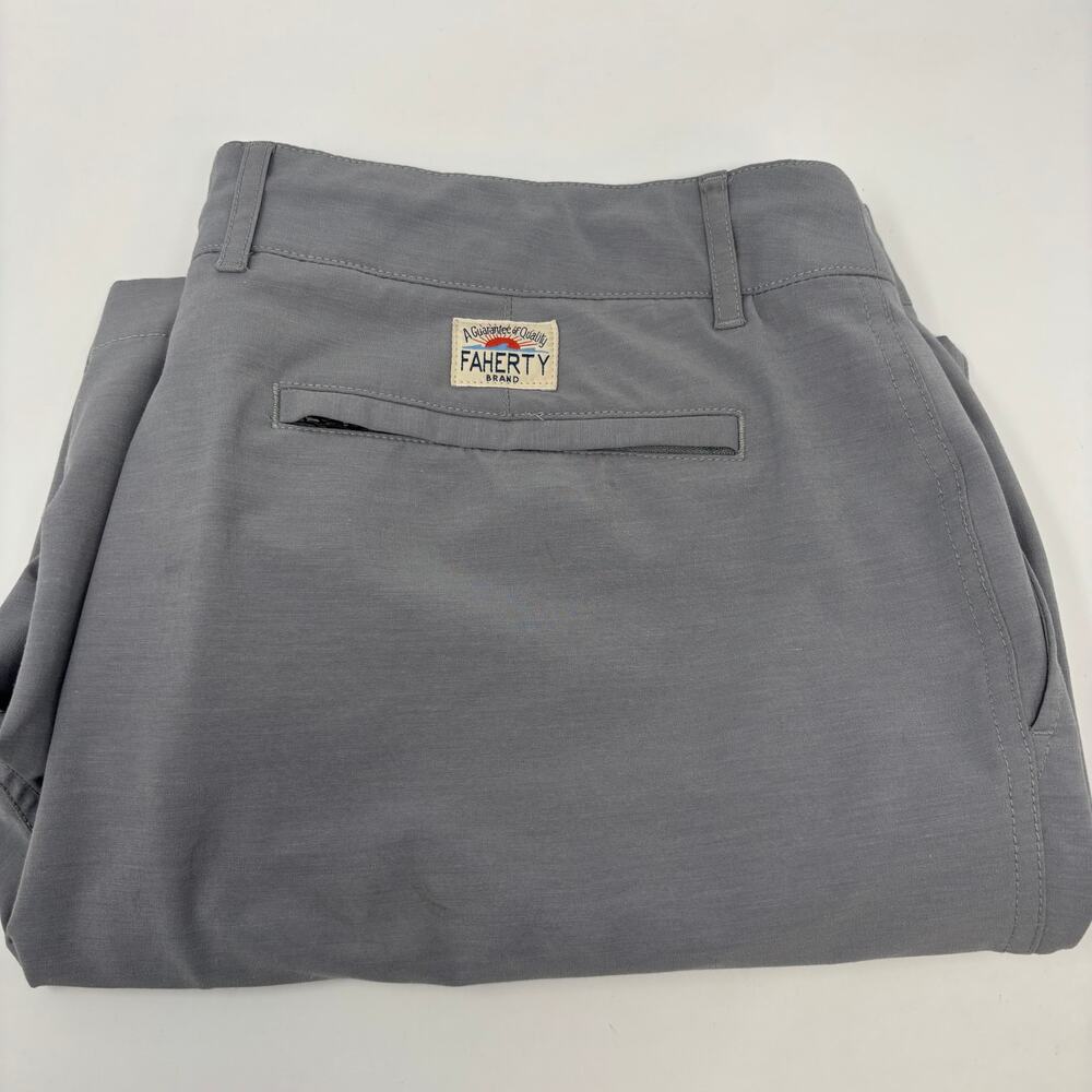Faherty Mens Sz36x7 Gray Drawstrings All Day Shorts